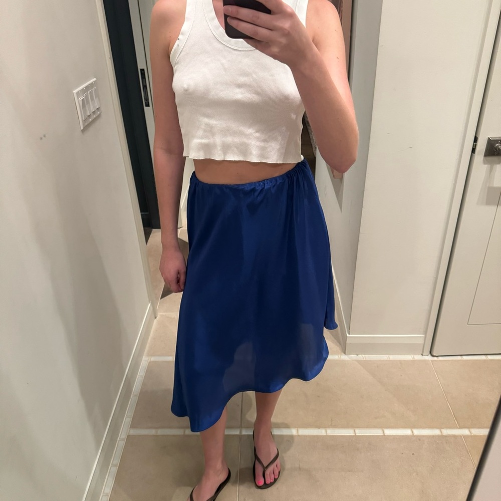 Vintage Blue Women's Asymmetrical Skirt